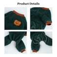 thumbnail image 3 of BT Bear Dog Jumpsuit,Dog Winter Warm Onesie Pajamas,Cold Weather Pullovers for Small Medium Dogs XS(Green), 3 of 7