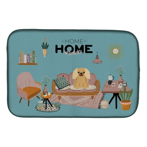 Fawn Sable Pekingese Sweet Home Dish Drying Mat