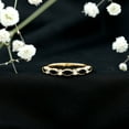 thumbnail image 5 of Black Onyx Half Eternity Ring with Moissanite for Women (AAA Quality, Rosec Jewels), 10K Yellow Gold, US 12.50, 5 of 8
