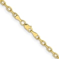 thumbnail image 3 of 14K Yellow Gold 3.2mm Semi-Solid Diamond-cut Open Link Cable with Lobster Lock Chain - 22", 3 of 8