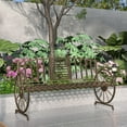 thumbnail image 2 of Outdoor Garden Bench, garden bench with Backrest & Armrests, Patio Park Bench, 2 of 6