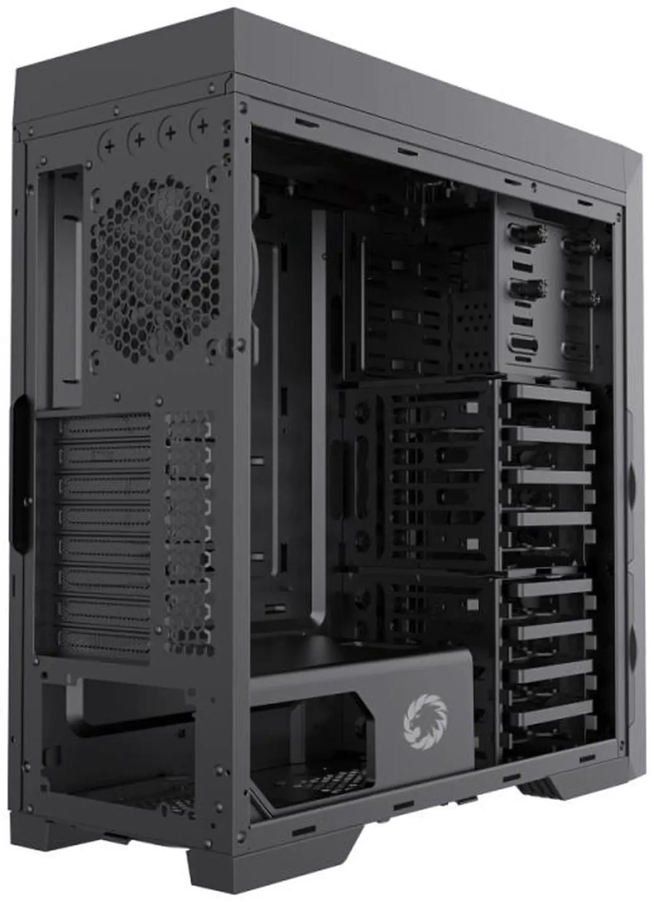 GAMEMAX Titan Silent 2 Black USB3.0/Type C ATX Gaming Full Tower Computer Case w/3 x Silent Fans (Pre-Installed). Support 4090 GPU and 360mm AIO