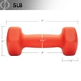 thumbnail image 5 of Philosophy Gym Neoprene Dumbbell Hand Weights, 5 LB Pair - 10 LB Total, 5 of 7