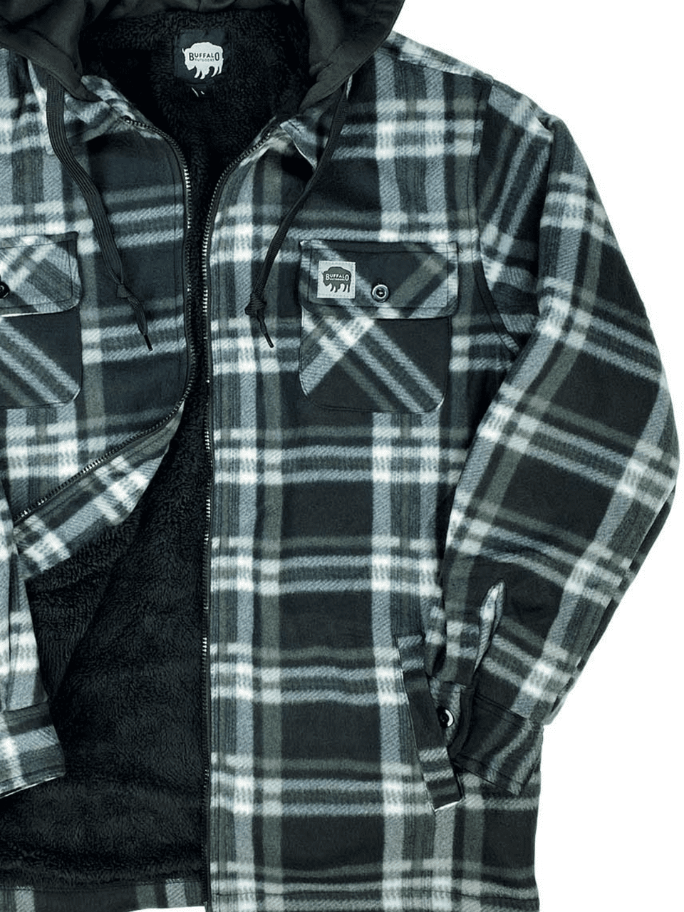 Buffalo Outdoors® Workwear Sherpa Lined Hooded Fleece