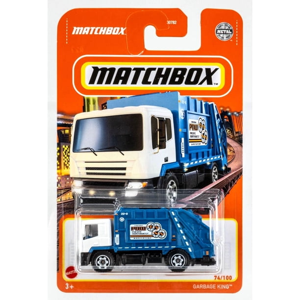 Vehículo de Juguete Matchbox Garbage King 74/100 Azul