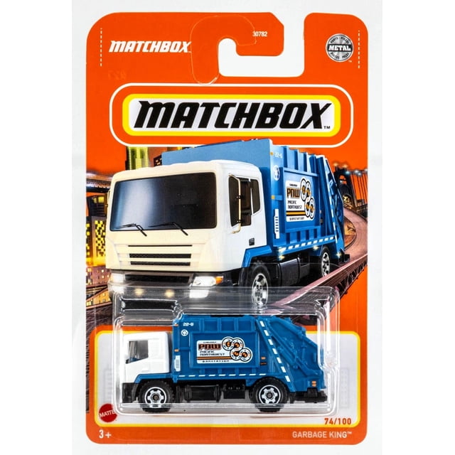 Vehículo de Juguete Matchbox Garbage King 74/100 Azul