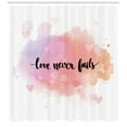 thumbnail image 3 of Ambesonne Love Shower Curtain, Dreamy Pastel Romantic, 69"Wx84"L, Peach Lilac Black, 3 of 3