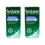 2 Pack - Systane Original Long-Lasting Dry Eye Relief, Refreshes & Lubricates, Soothing Comfort, 0.5 FL OZ (15ml)