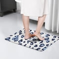 thumbnail image 4 of White and Blue Of Leopard Print Flannel Non Slip Door Rugs,Washable Door Mats Indoor,Decorative Door Mats,Dirt-Resistant and Absorbent Doormat for Entrance,Bedroom,Kitchen,Bathroom,23.5x16in(60x40cm), 4 of 5
