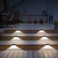 thumbnail image 1 of Minkissy 6Pcs Solar Deck Lights Abs Black Shell Warm Light for Courtyard Lighting Ip65 Waterproof, 1 of 7