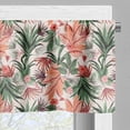 thumbnail image 3 of Ambesonne Botanical Valance Pack of 2, Colorful Tropical Plants, 54"X18", Reseda Green and Salmon, 3 of 5