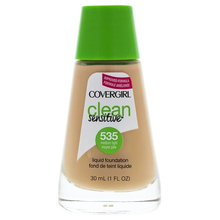 Clean Sensitive Liquid Foundation - # 535 Medium Light by CoverGirl for Women - 1 oz (Best Foundation For Dry Red Sensitive Skin)