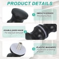 thumbnail image 3 of Uxcell Glass Shower Door Handle, Back-to-Back Shower Door Knob for Bathroom Sliding Black, 3 of 7