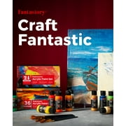 Acrylic Paint Set - 24 Classic Colors (2oz), Craft Paint Kit with 12 Brushes