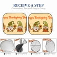 thumbnail image 6 of Naloa Gnomes Happy Thanksgiving Print 2-Piece Windshield Sunshade,Foldable Car Front Window Sun Shades,for Most Sedans SUV Truck-Small, 6 of 6