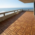 thumbnail image 6 of Solid Teak Wood Interlocking Flooring Tiles (Pack of 10), 12" x 12", Brown, 6 of 6