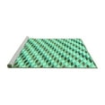 thumbnail image 2 of Ahgly Company Machine Washable Indoor Square Solid Turquoise Blue Modern Area Rugs, 6' Square, 2 of 4