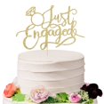 thumbnail image 1 of Cake topper sodasos Just Engaged con brillo dorado, 1 of 7