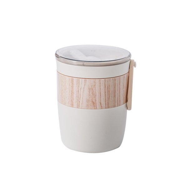 Taza de Desayuno Naiovety Con Cuchara Botella de Plástico Portátil 620ml