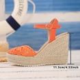 thumbnail image 5 of YLYL Espadrilles Sandals for Women Closed Toe Platform Wedge Heel Ankle Strap Dressy Casual Summer Shoes, 5 of 6