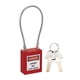 thumbnail image 1 of Candados Lockout Tagout con gancho de 3.3 pulgadas, llave diferente, candado de seguridad de plástico rojo, 1 of 4