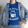thumbnail image 2 of I'm With The Drummer Drum Kit Instruments T-Shirt, 2 of 2