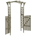 thumbnail image 4 of vidaXL 45.7"x 45.7"x 80.3" Gray Solid Firwood Pergolas, Rust Resistant, 4 of 7