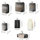 thumbnail image 2 of 10 Piezas Bolsas Organizadoras Compresion, Organizador de Viaje para Maletas, Bolsa de almacenamiento con doble cremallera, para Ropa Zapatos, Cosméticos de bolsas organizadoras de viaje (negro), 2 of 4