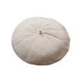thumbnail image 1 of Boina para mujer, gorro de lana de otoño e invierno, además de gorro tejido de terciopelo para invierno, venta al por mayor, sombrero de mujer de color sólido blanco, 1 of 5