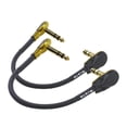 thumbnail image 4 of Cable TRS Stereo de Guitarra WJSTN Perfil Bajo ángulo Recto 1/4 pulgadas, Negro, Paquete de 2 Unidad, 4 of 5