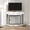 White, variant on LuckyNote 44.6" Corner MDF Dog Crate Furniture for Small/Medium Dogs, Decorative Dog Kennel End Table with Fluted Drawer Storage, Modern Space-Saving Dog Cage Cabinet, Natural Walnut