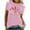 Pink Tops for Summer_l, variant on jtjvou Women's Going out Tops for Teen Floral Tops Summer Round Neck Tees Casual Loose Lady Trendy Fashion Short Sleeve Pullover Army Green,L
