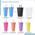 thumbnail image 4 of 10 vasos de plástico, vasos de plástico con tapas y pajitas, vasos de plástico PP coloridos y reutilizables, vasos para beber café helado frío, vasos duraderos para fiestas de viaje para adultos y niñ, 4 of 6