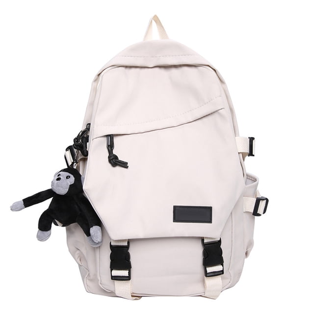 Mochila con colgante de felpa, ligera, de gran capacidad, mochila para estudiantes, mochila escolar para viajes al aire libre, Camping, Picnic