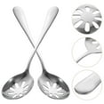 thumbnail image 2 of Miangastore 2pcs Perforated Stainless Steel Serving Spoons Slotted Spoons Household Spoons, 2 of 8