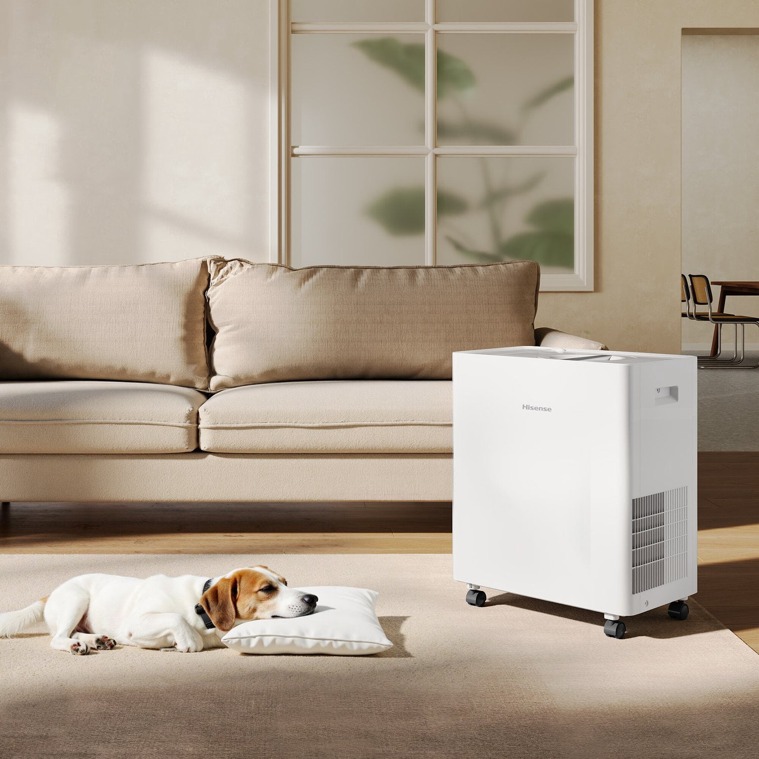 Hisense 50 Pint Lift-Up Dehumidifier with Pump in White - Built-In Pump, ALDH50KP26