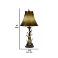 thumbnail image 5 of Benjara BM223611 Lampe de Table 100W avec Corps Design et Abat-Jour &44; Brun, 5 of 5
