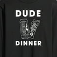 thumbnail image 3 of Instant Message - Dude Dinner Energy Drink Protein Bar - Men's Long Sleeve T-Shirt, 3 of 6