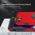 thumbnail image 4 of Shockproof Case for iPhone SE 3/SE 2020/7/8, [Embedded Finger Ring] Military Grade Phone Case Cover with Reinforced Metal Stand Kickstand [Support Magnetic Car Holder] for iPhone SE 3, Red, 4 of 14