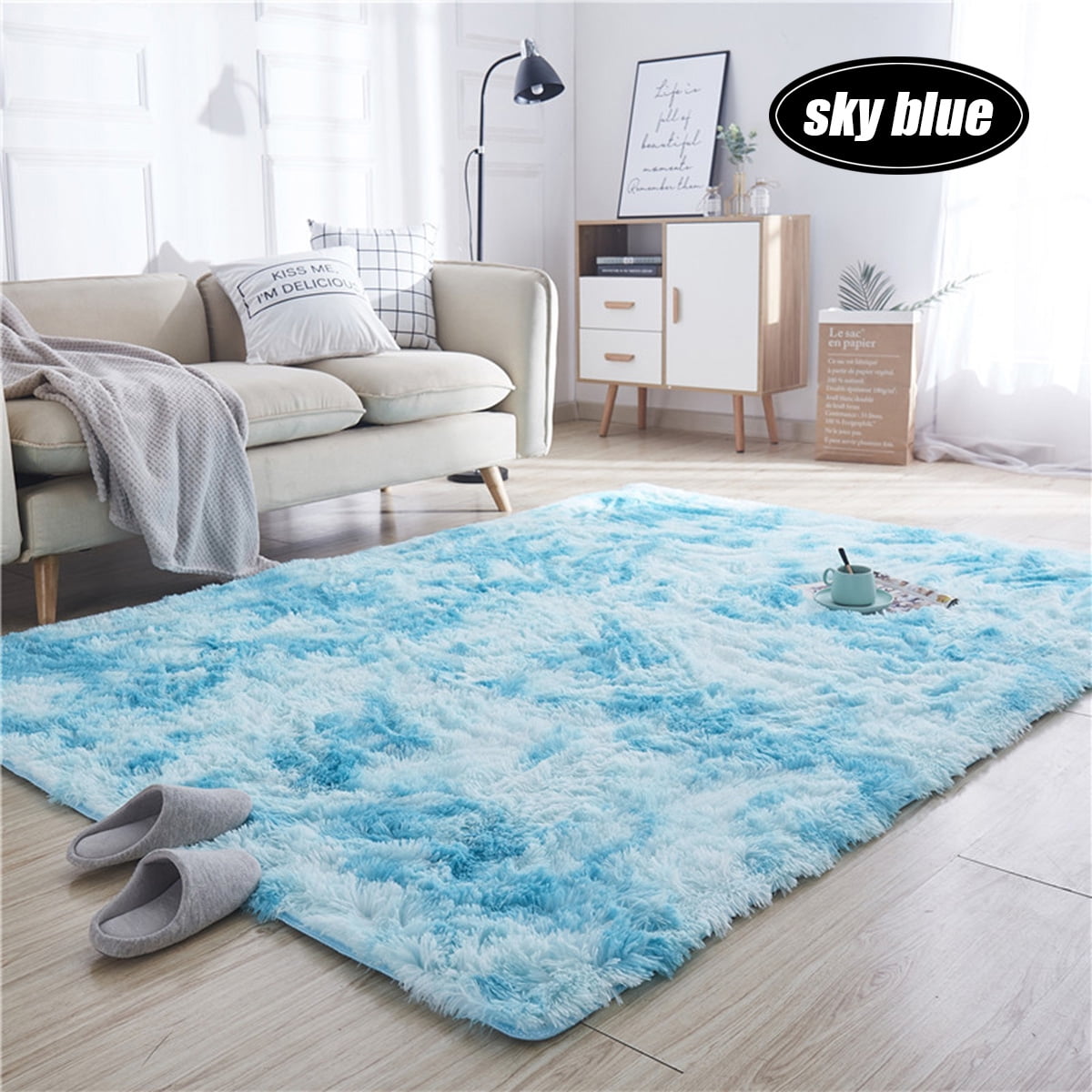 Home Carpet Plush Rug Tatami Living Room Bedroom Nordic Anti