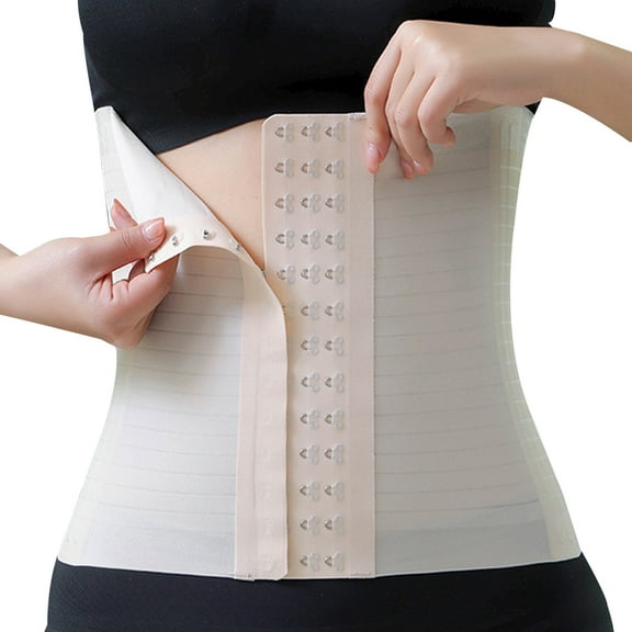 Summer Pregnant Women's Postpartum Recovery Abdominal Belt Waist Trainer Pelvic Abdominal Wrap (Skin Color) -