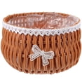 thumbnail image 1 of Woven Planter Basket Natural Handwoven Plant Pot Container Farmhouse Planter Rattan Basket, 1 of 9