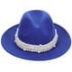 thumbnail image 1 of Sombrero de fieltro de lana Sombrero de jazz con decoración de perlas sombreros vintage sombreros para mujeres, 1 of 6