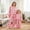 Kid, variant on Mommy and Me Matching PJs Bow Santa Print Button Lapel Long Sleeve Top Pants Family Sleepwear