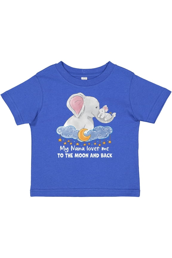 My Nana Loves me to the Moon and Back Elephant Family Boys or Girls Baby T-Shirt