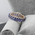 thumbnail image 5 of 5x3mm Oval-Cut Lab-Created Tanzanite Eternity Wedding Band Ring in 925 Sterling Silver – Durable, Stunning, and Perfect for Love & Commitment, 5 of 9