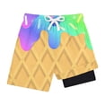 thumbnail image 5 of Boys Swim Trunks with Compression Liner Kids Casual Bathing Suit Swimsuit Quick Dry Swim Shorts, 5 of 5
