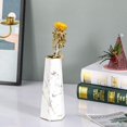 thumbnail image 4 of Jarrón de mármol de oro blanco de 20cm, jarrones decorativos de diseño alto de cerámica para centro de mesa de boda, fiesta en casa, 4 of 5