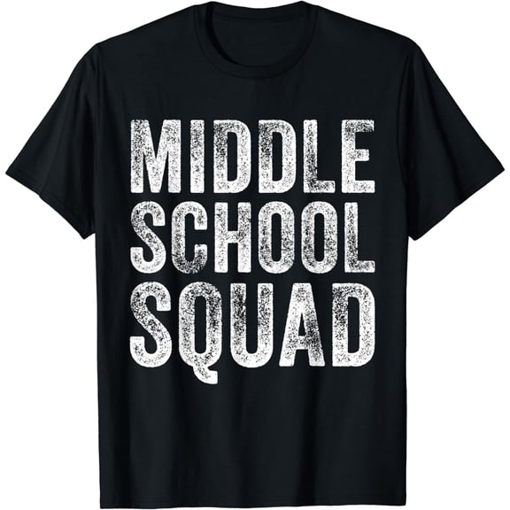 Middle School Squad Teacher Back To School Vintage Retro T-Shirt