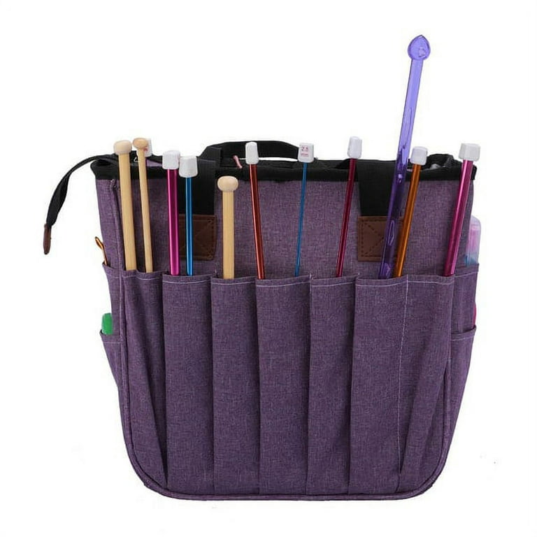 GCP Products Knitting Bag, Yarn Tote Organizer With Cover And